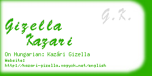 gizella kazari business card