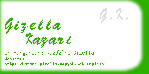gizella kazari business card